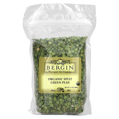 Bergin Fruit and Nut Company, Органический колотый зеленый горошек, 596 г (21 унция)