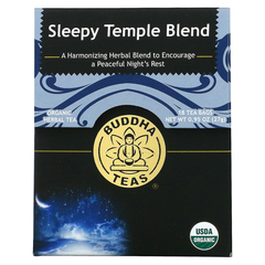 Buddha Teas, органический травяной чай, смесь для спокойного сна, 18 чайных пакетиков, 27 г (0,95 унции)
