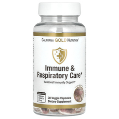 California Gold Nutrition, Укрепление иммунитета и дыхательной системы, 30 растительных капсул