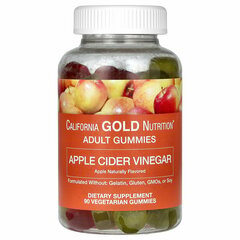 California Gold Nutrition, жевательная добавка с яблочным уксусом, натуральный яблочный вкус, 90 вегетарианских жевательных таблеток