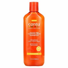 Cantu, Масло ши для натуральных волос, Очищающий крем-шампунь, без сульфатов, 13,5 жидких унций (400 мл)