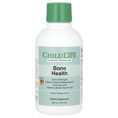 ChildLife Clinicals, жидкая добавка с кальцием, магнием и витаминами D3 и K2, повышенная сила действия, с натуральным апельсиновым вкусом, 473 мл (16 жидк. унций)
