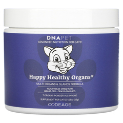 Codeage, DNA Pet, для здоровья органов, формула для нескольких органов и желез, для кошек, 42 г (1,48 унции)