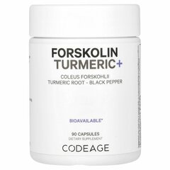 Codeage, форсколин и куркума, 90 капсул