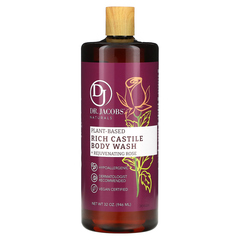 Dr. Jacobs Naturals, Гель для душа из кастильской кожи на растительной основе, омолаживающая роза, 946 мл (32 унции)