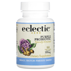 Eclectic Institute, фиолетовый пробиотик, 300 мг, 90 капсул VegCaps