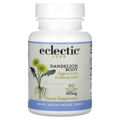 Eclectic Institute, Freeze Dried Fresh, корень одуванчика, 400 мг, 90 растительных капсул