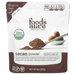 Foods Alive, Какао в порошке, 227 г (8 унций)