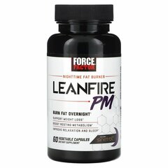 Force Factor, Leanfire PM, жиросжигатель для приема на ночь, 60 растительных капсул