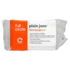Full Circle, Plain Jane, растительные губки x2 шт., В упаковке 3 шт.