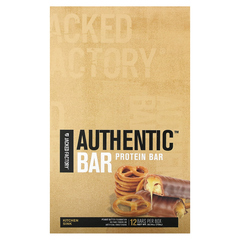Jacked Factory, Authentic Bar, протеиновый батончик, 12 батончиков, 60 г (2,12 унции)
