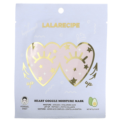 Lalarecipe, Увлажняющая маска с сердцем, Google, 1 тканевая маска, 7 г (0,24 унции)