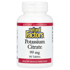 Natural Factors, цитрат калия, 99 мг, 90 таблеток