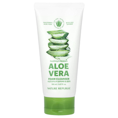 Nature Republic, успокаивающее и увлажняющее средство, с алоэ вера, очищающая пенка, 150 мл (5,07 жидк. унции)