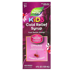 Nature's Way, Umcka, детский сироп от простуды, от 1 года, с вишневым вкусом, 120 мл (4 жидк. унции)