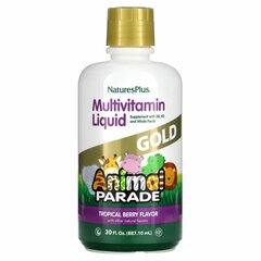 NaturesPlus, Source of Life, Animal Parade, Gold Liquid, мультивитамины для детей в жидкой форме, вкус тропических ягод, 887,10 мл (30 жидк. унций)