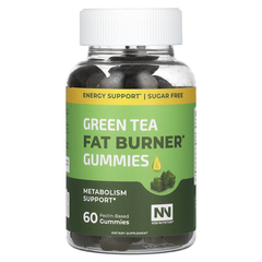 Nobi Nutrition, Жиросжигающие жевательные таблетки с зеленым чаем, 60 жевательных таблеток на основе пектина