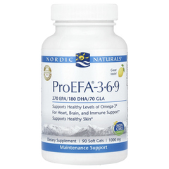 Nordic Naturals, ProEFA 3-6-9, лимон, 1000 мг, 90 мягких таблеток