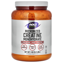 NOW Foods, микронизированный моногидрат креатина, 1 кг (2,2 фунта)