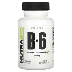 NutraBio, Витамин B6, 100 мг, 60 капсул