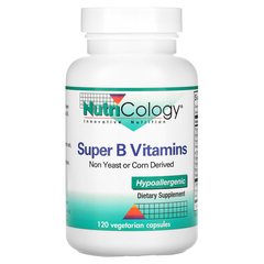 Nutricology, Супервитамины B, 120 вегетарианских капсул