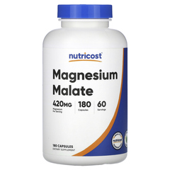 Nutricost, малат магния, 420 мг, 180 капсул (140 мг в 1 капсуле)