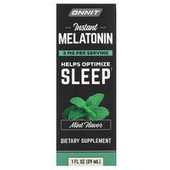 Onnit, Мелатонин быстрого приготовления, со вкусом свежей мяты, 3 мг, 29 мл (1 жидк. Унция)