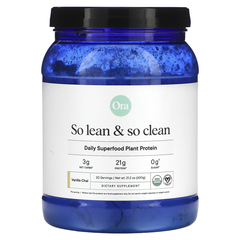 Ora, So Lean & So Clean, ежедневный растительный протеин из суперфудов, со вкусом ванильного и чая, 600 г (21,2 унции)