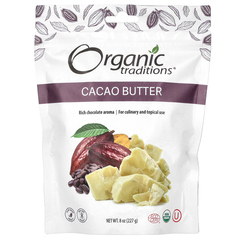 Organic Traditions, Какао-масло, 227 г (8 унций)