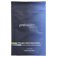 ProHealth Longevity, транс-ресвератрол, чистый микронизированный порошок, 100 г