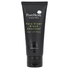 PureHeals, Pore Clear Black Charcoal, отшелушивающая маска для лица, 100 г (3,53 унции)