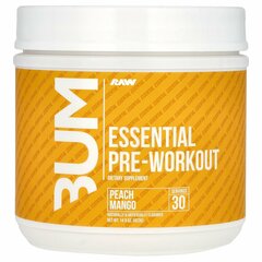 Raw Nutrition, Bum, предтренировочный комплекс, со вкусом персика и манго, 423 г (14,9 унции)