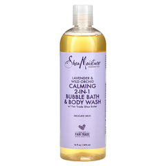 SheaMoisture, успокаивающая пена для ванны и гель для душа 2 в 1, лаванда и дикая орхидея, 473 мл (16 жидк. унций)