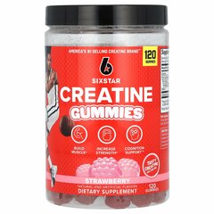 SIXSTAR, жевательные таблетки с креатином, со вкусом клубники, 120 жевательных таблеток