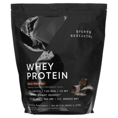 Sports Research, сывороточный протеин, со вкусом голландского шоколада, 2,27 кг (5 фунтов)