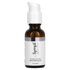 Sympli Beautiful, осветляющее и очищающее масло для лица с антиоксидантами, с маслами арганы, марулы, шиповника и апельсина, 30 мл (1 жидк. унция)