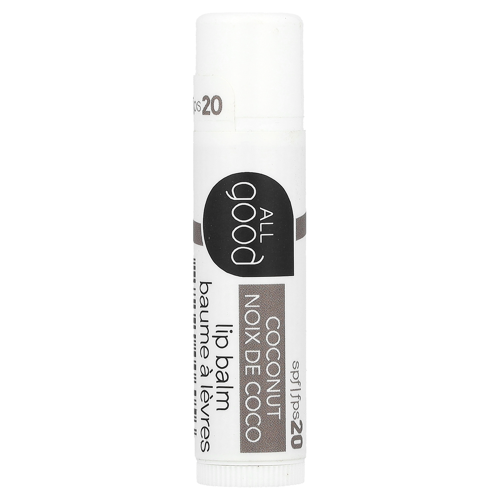 All Good Products, Бальзам для губ, SPF 20, кокос, 4,2 г (0,15 унции)