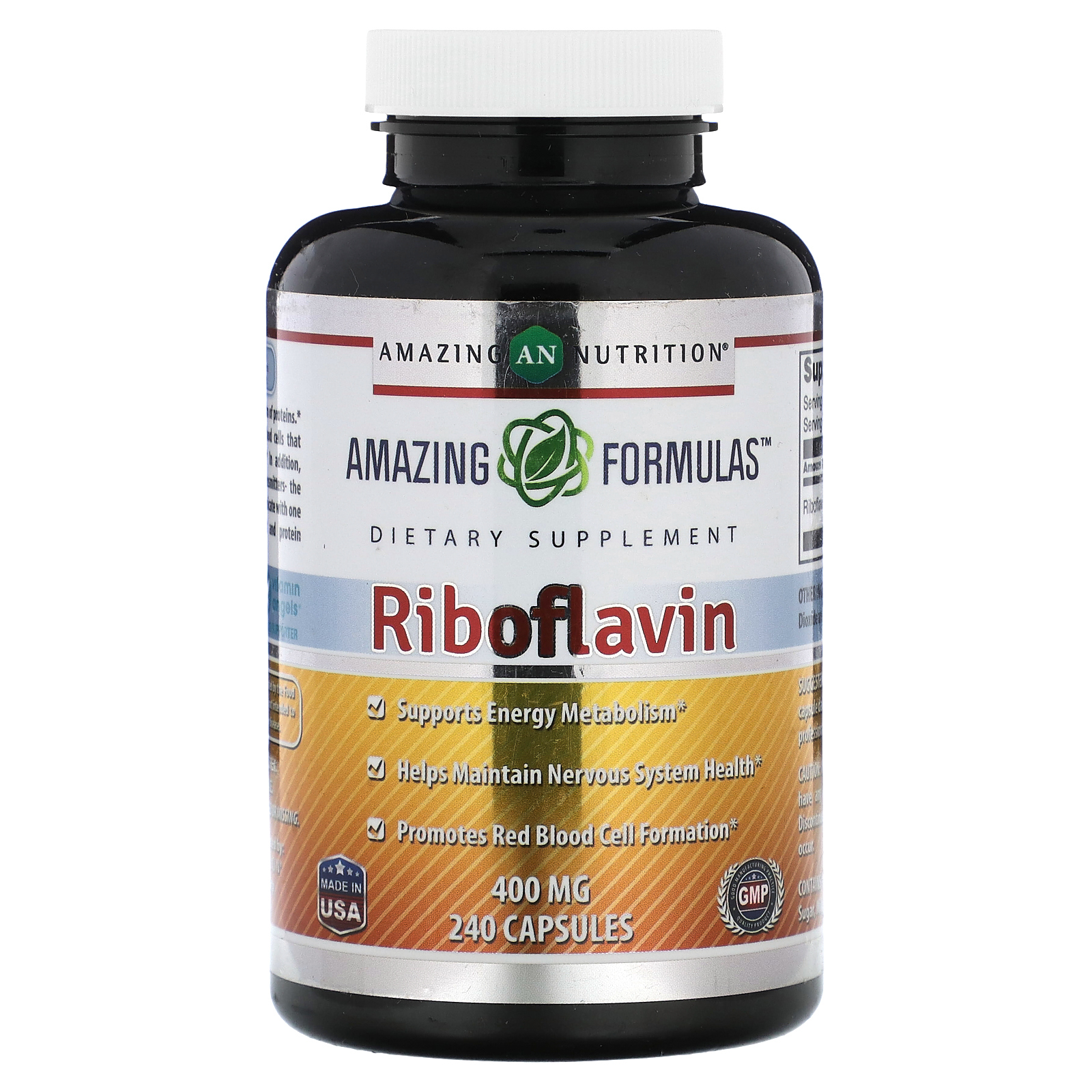 Amazing Nutrition, Рибофлавин, 400 мг, 240 капсул