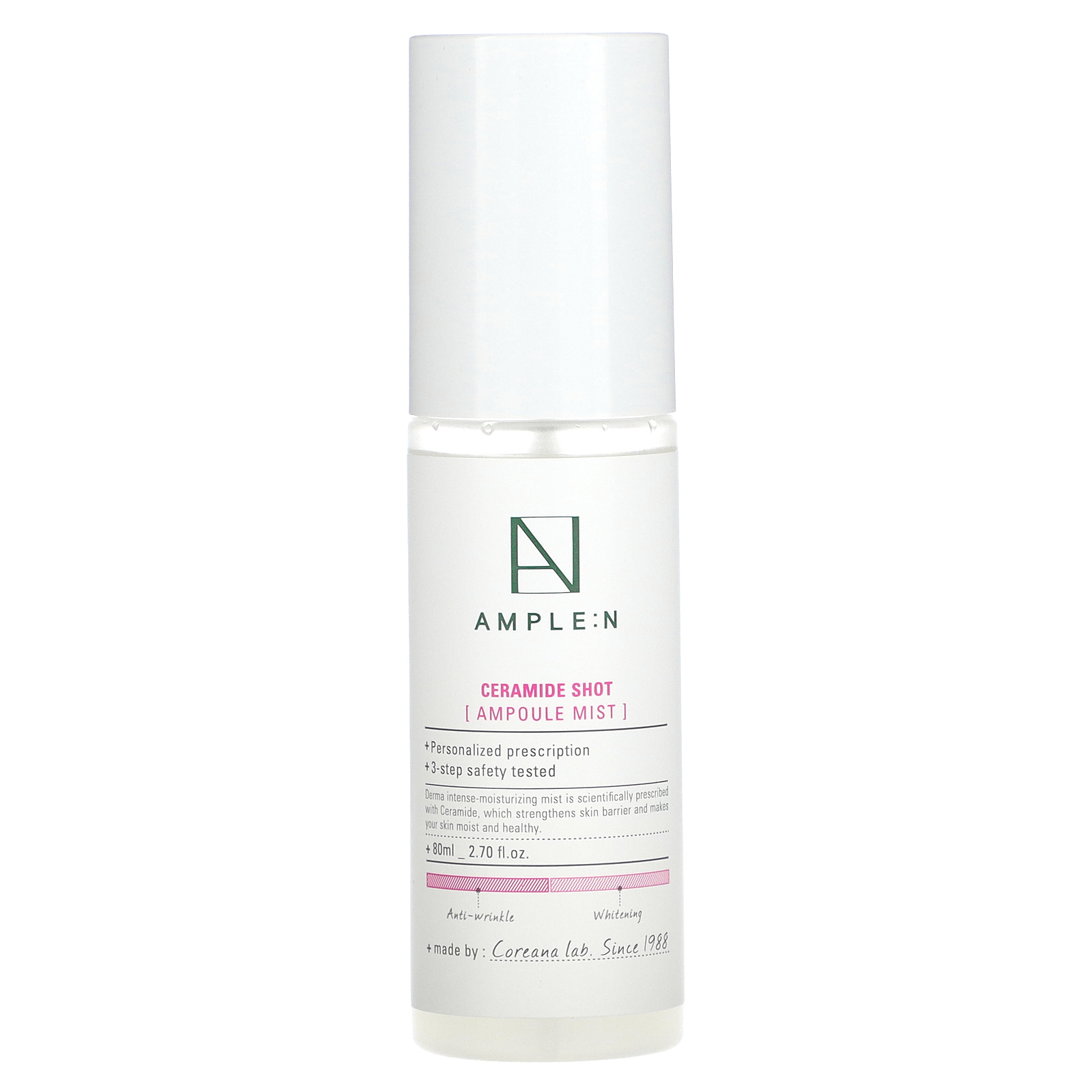 AMPLE:N, Ceramide Shot, спрей в ампулах, 80 мл (2,7 жидк. Унции)