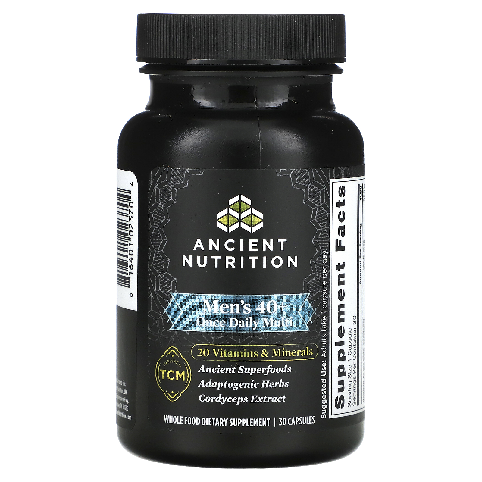 Ancient Nutrition, мультивитамины для мужчин старше 40 лет, один раз в день, 30 капсул