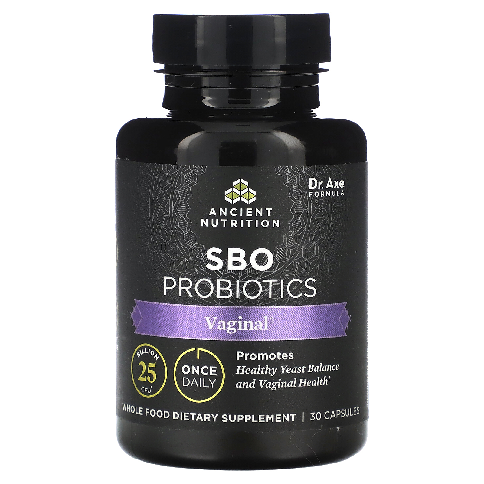 Ancient Nutrition, Пробиотики SBO, вагинальные, 25 млрд КОЕ, 30 капсул