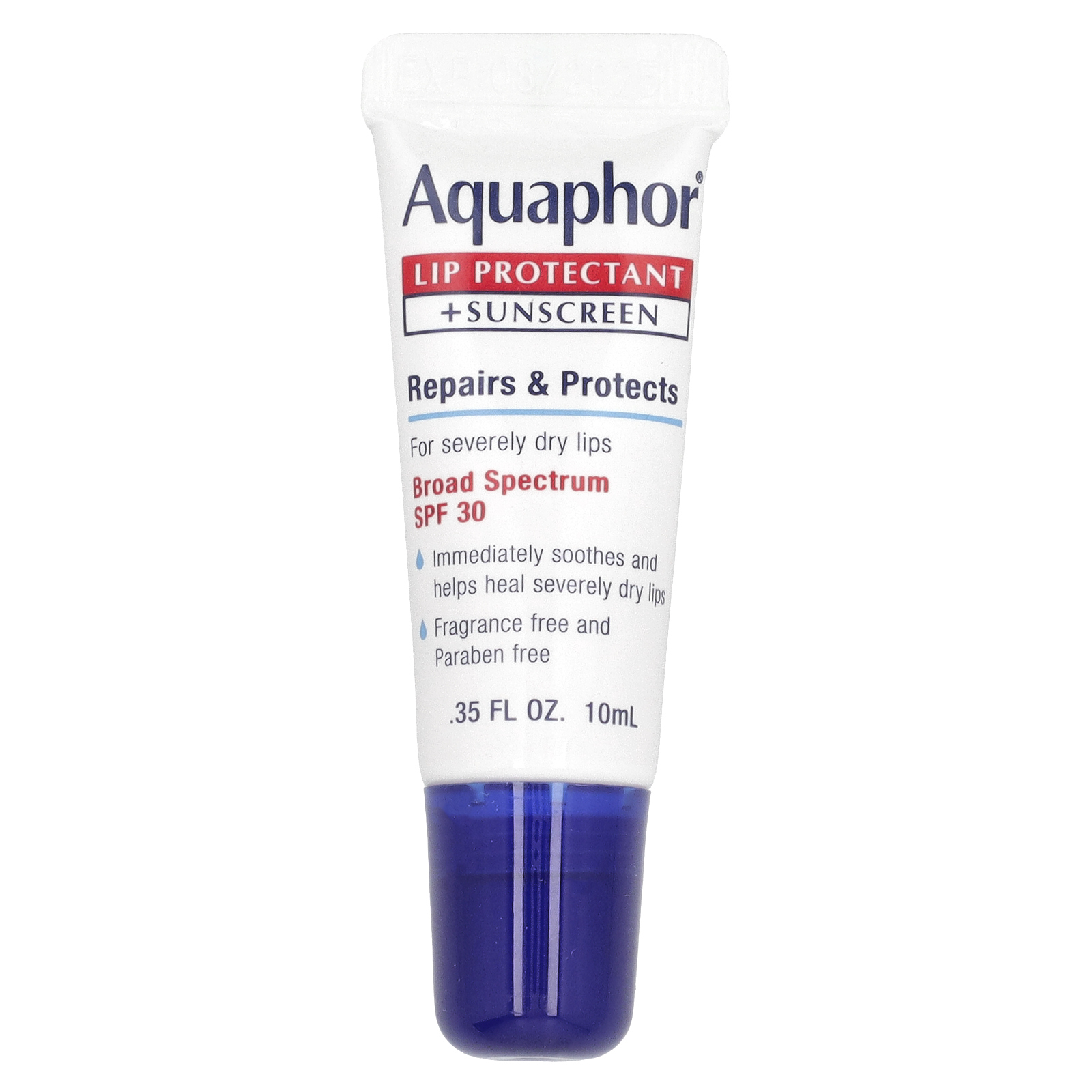 Aquaphor, Средство для защиты губ и солнцезащитное средство, широкий спектр защиты, SPF 30, 10 мл (0,35 жидк. Унции)
