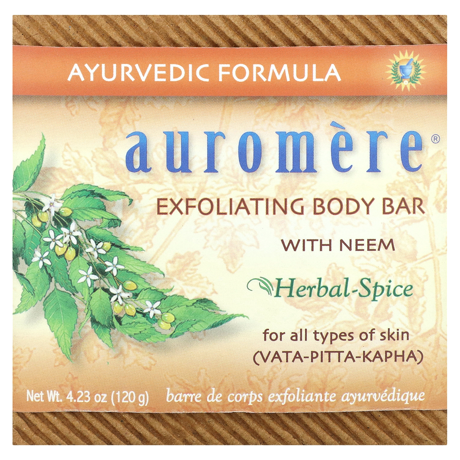 Auromere, отшелушивающее мыло для тела с ним, 120 г (4,23 унции)