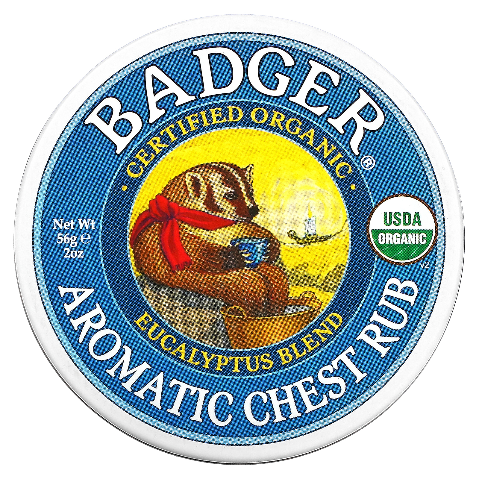 Badger Company, ароматическая мазь для грудной клетки, эвкалипт и мята, 56 (2 унции)