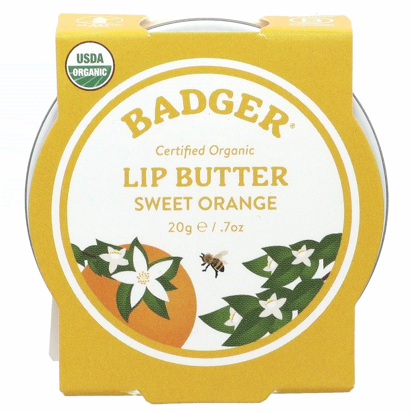 Badger Company, Масло для губ, сладкий апельсин, 20 г (0,7 унции)