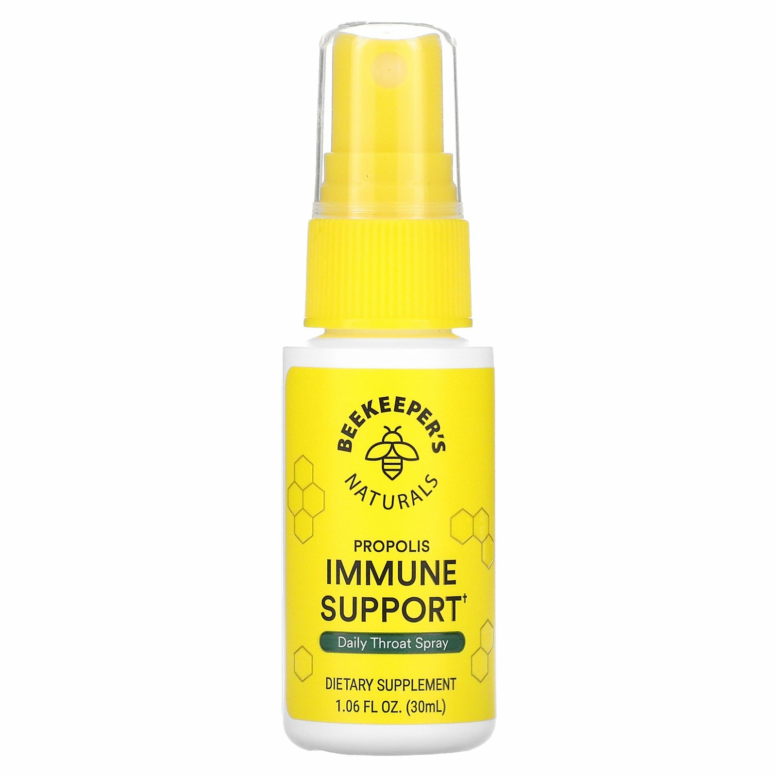 Beekeeper's Naturals, B. Immune, спрей для горла с прополисом, 30 мл (1,06 жидк. унции)