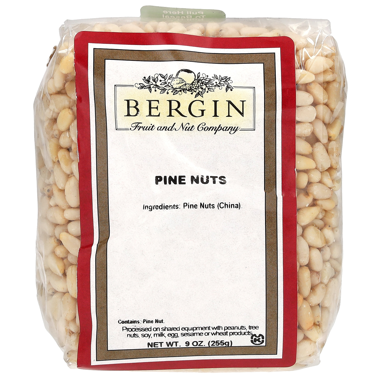 Bergin Fruit and Nut Company, кедровые орехи, 255 г (9 унций)