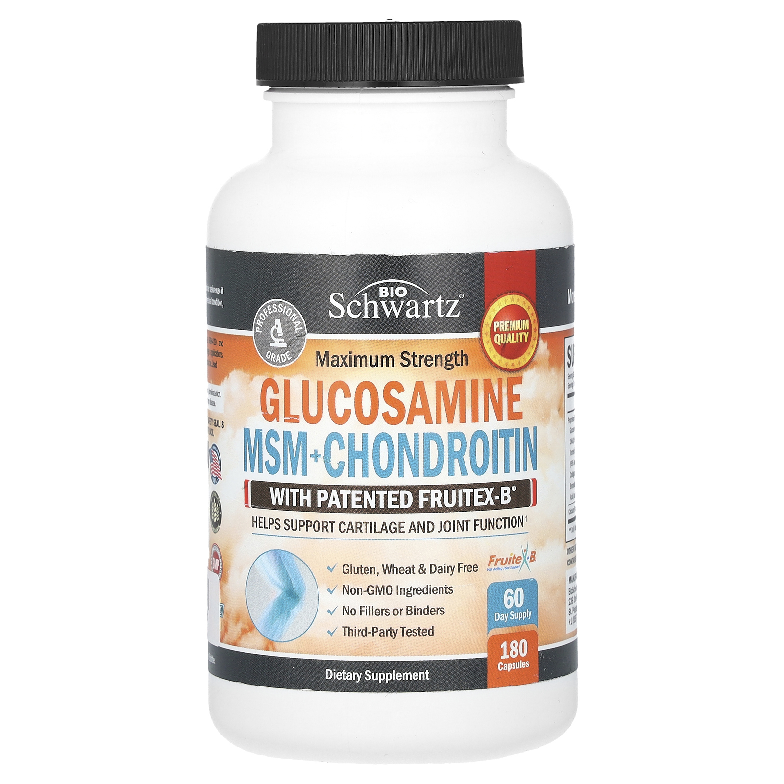 BioSchwartz, Maximum Strength, глюкозамин и МСМ + хондроитин, 180 капсул