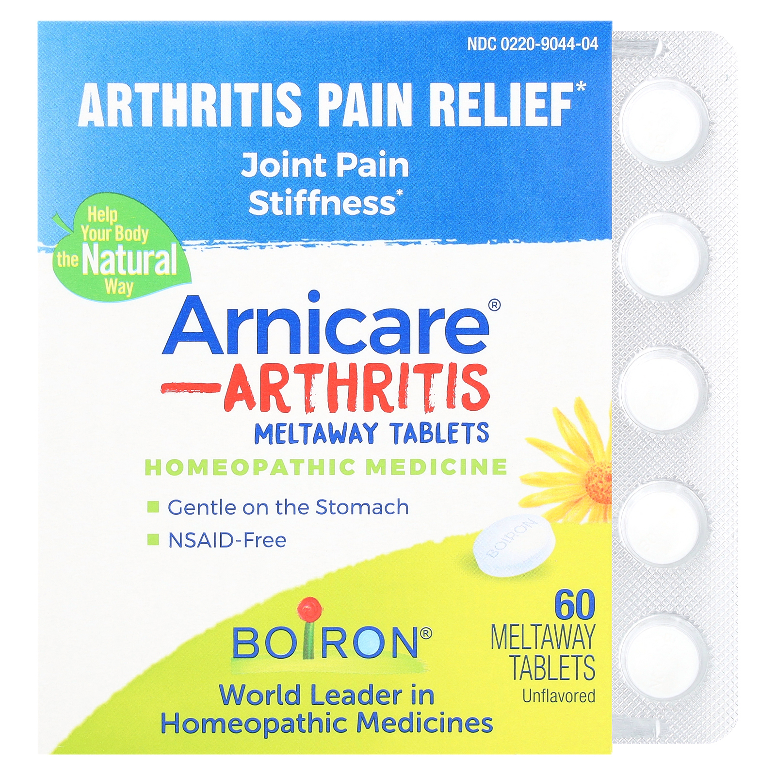 Boiron, Arnicare, таблетки для рассасывания при артрите, без ароматизаторов, 60 таблеток Meltaway