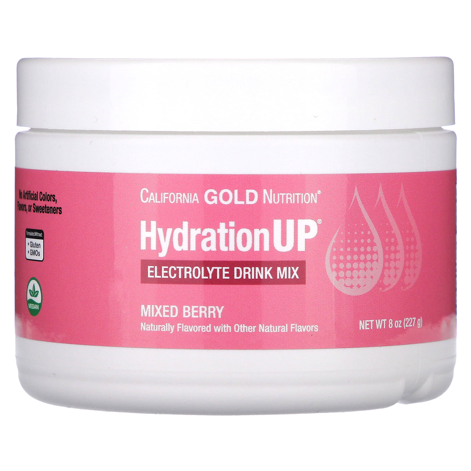 California Gold Nutrition, HydrationUP, электролиты с ягодным вкусом, 227 г (8 унций)